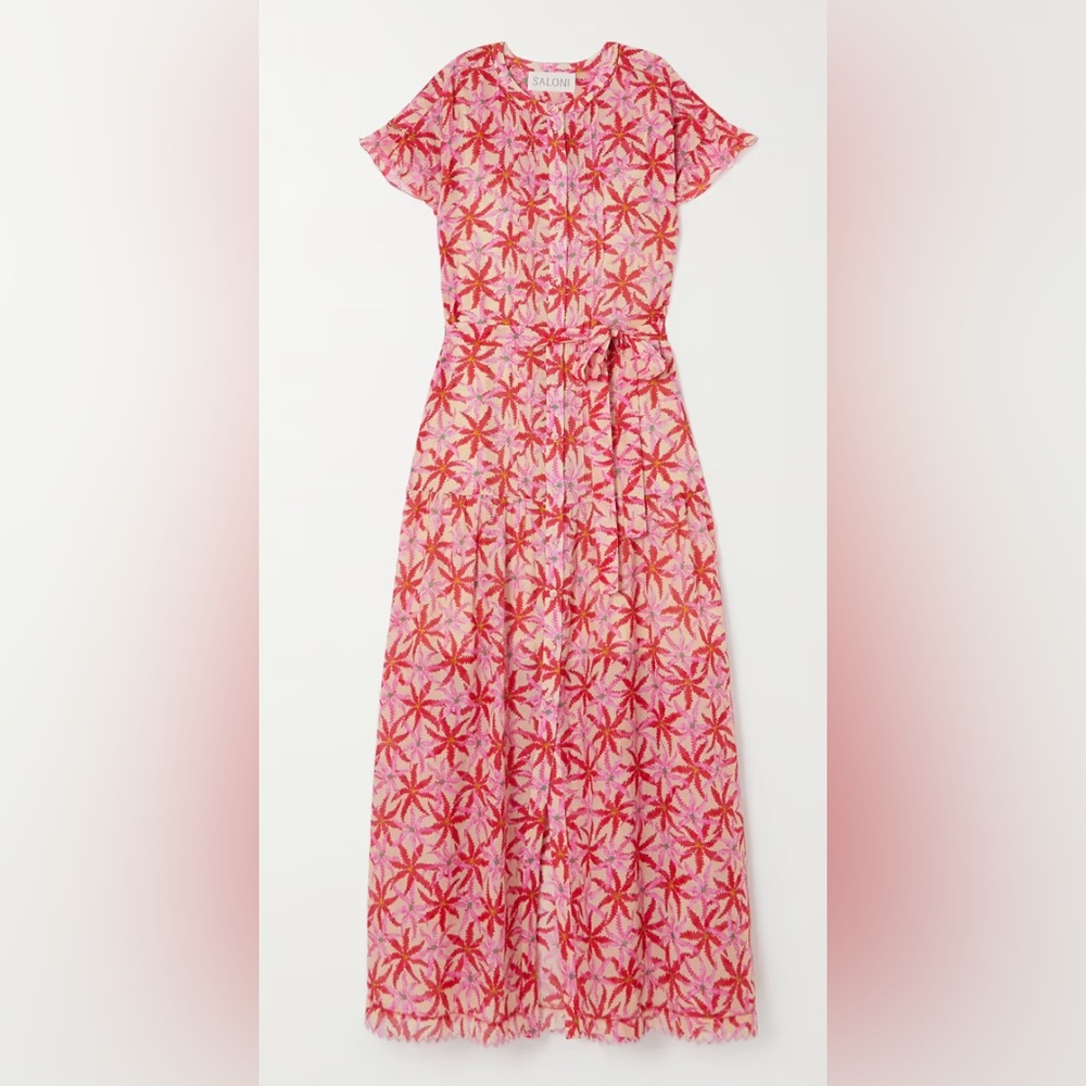 New: Saloni Bettie Printed Dress, size 6